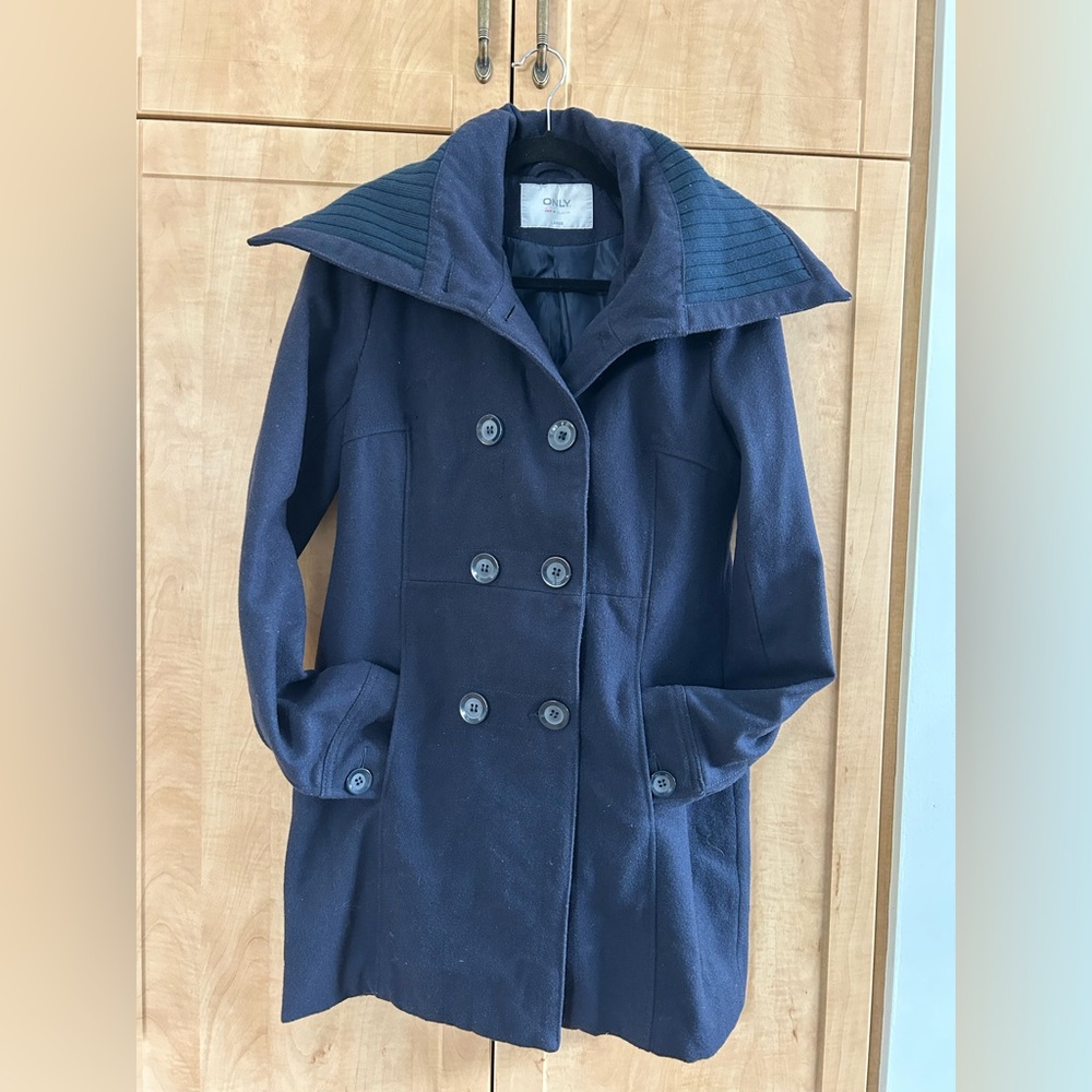 Wool Navy Coat